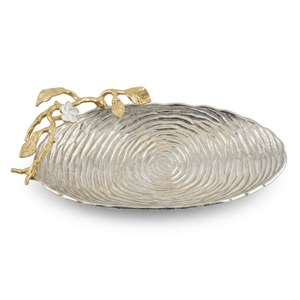 Bandeja de Servir Rectangular de Aluminio Martillado Hecha a Mano con Asas de Hoja de Oro Antiguo, Plato Decorativo para Bodas, Mejor Precio - Product Image 3