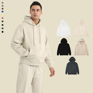 High Quality 400Gsm Streetwear Unisex Men's 100% Cotton Fleece Drop Shoulder <b>String</b> Pullover <b>Hoodie</b> Custom Printed Breathable - Product Image 1