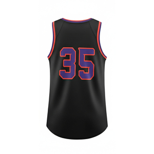 Maillot de basket-ball personnalisé avec logo, sans manches, léger, pour l'entraînement et les tournois, en polyester. - Product Image 3