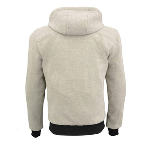 Sweat-shirt à capuche zippé pour homme, couleur unie, décontracté, avec poches, coupe classique, en coton French Terry, pour l'automne - Product Image 3