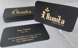 นามบัตรสีดำพิมพ์ฟอยล์หรูหรา นามบัตรสั่งทำพิเศษสำหรับสร้างแบรนด์ ขายส่งสำหรับส่งออก - Product Image 2