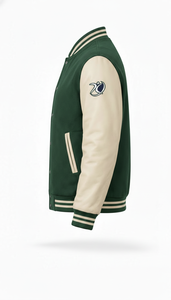 Sustainable Winter Varsity <b>Jacket</b> Hooded Eco-Friendly Polyester/Cotton Wholesale Clothing Front Logo - Product Image 2
