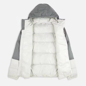 New Arrival Coated Long <b>Thin</b> Front Logo Hooded Puffer <b>Jacket</b> Men's Winter High Quality Windproof & Breathable Puffer <b>Jacket</b> - Product Image 2