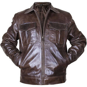 Chaqueta Bomber de Piel de Oveja Genuina para Hombre, de Alta Calidad, Personalizada, con Cuello Alto y Logotipo Frontal, Marca SANCHAL INTERNATIONAL - Product Image 1
