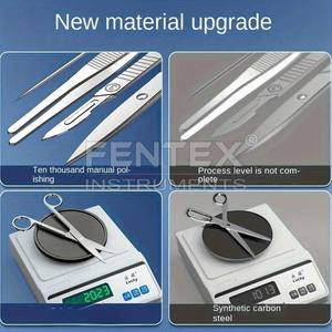 Ensemble d'anatomie biologique FENTEX 7 pièces en acier inoxydable, outils de dissection d'insectes (aiguilles, ciseaux) - pour étudiants en médecine et laboratoire - Product Image 4