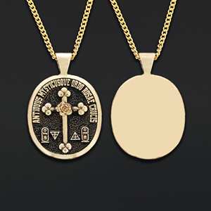 Pendentif BOJ RCJ 012, style victorien, personnalisé, rose-croix rosicrucienne, fait main, argent sterling, symbole alchimique, prix bas, en solde - Product Image 4