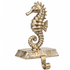 Antique Brass Star <b>Christmas</b> Stocking Holder Weighted Gold Metal Fireplace Mantel Hanger Hook for Home <b>Decor</b> In <b>Cheap</b> Price - Product Image 3