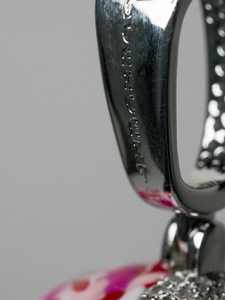 Collar de joyería al por mayor de plata S925 con incrustaciones de moissanita microincrustada, colgante de mono animal y gafas esmaltadas, estilo Hip Hop Iced Out - Product Image 5