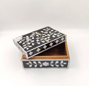 Elegante Caja de Almacenamiento de Joyas de MDF con Diseño de Hueso y Resina, Decoración Moderna para el Hogar, Exhibidor de Joyas con Cierre Magnético - Product Image 5