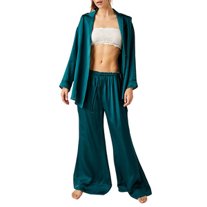 ชุดนอนผู้หญิงแขนยาวพิมพ์ลาย ออกแบบตามสั่ง ขายส่ง ผ้าไหมน้ำแข็งเนื้อนุ่ม ใส่สบายสำหรับฤดูร้อน - Product Image 1