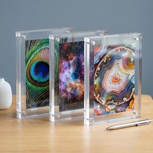 Cadre photo rectangulaire en acrylique transparent 4 couleurs, impression UV, incassable, étanche, sur pied, horizontal, pour table, moderne - Product Image 2