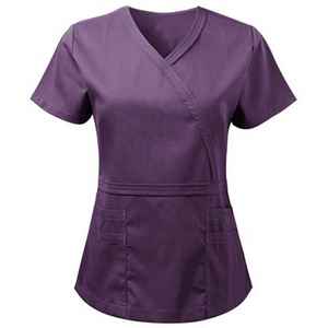 ARTISAN IMPEX Non Woven Spandex/Polyester Hospital Uniform Stretchable White Scrub Suit Needle Detection OEM Service for Women - Product Image 4