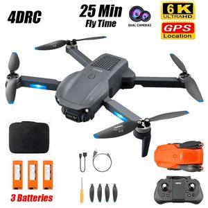 Mini Dron RC F12 Gris con GPS, WIFI 5G, Cámara HD 6K de Doble Gran Angular, Seguimiento Inteligente, Quadcopter Profesional para Adultos y Principiantes - Product Image 1