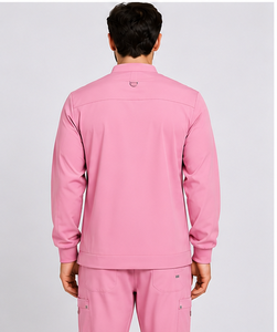 Blouse de travail médicale pour homme, entièrement zippée, manches longues, coupe flexible, tissu premium, pour médecins et infirmiers - Product Image 2