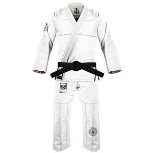 Kimono de BJJ Personalizado Blanco 100% Algodón para Adultos Unisex, Gi de Jiu Jitsu con Logotipo Bordado, Trajes de Jiu Jitsu Brasileño Duraderos de Corte Regular - Product Image 6