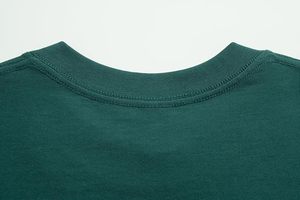 เสื้อยืดคอกลม แขนสั้น ทรงโอเวอร์ไซส์ สีเขียวล้วน ผ้าฝ้าย 100% ระบายอากาศได้ดี แห้งเร็ว เป็นมิตรกับสิ่งแวดล้อม ซักแล้วใส่ได้เลย 男女兼用 - Product Image 3