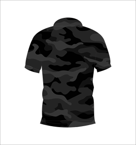 Polo camouflage nuit noire à manches courtes, vêtements de sport tactiques décontractés - Product Image 4