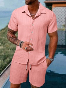 Conjunto de Ropa Casual de Verano para Hombre 2026, Camiseta Hawaiana de Manga Corta y Pantalones Cortos, Conjunto de 2 Piezas para la Playa - Product Image 3