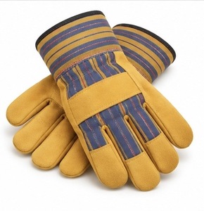 Gants de rigger canadiens en cuir lisse, durables, respirants, flexibles, antidérapants, résistants à la chaleur, avec manchette renforcée, personnalisables - Product Image 4