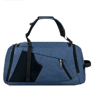 Blue Gym Duffel Bag with <b>Adjustable</b> <b>Strap</b> and Interior Compartment 20-30L Unisex Casual Fitness Bag Zipper Closure - Product Image 3