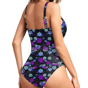 Traje de baño de una pieza para mujer, moderno, con correas ajustables, forro suave, diseño estampado, 1 pieza, perfecto para fiestas en la piscina, excursiones a la playa - Product Image 6