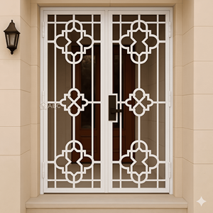 KHP Traditional Wrought Iron Security Door Manual <b>Swing</b> Exterior Entry Metal Gate Finished Surface Anti-Theft Design 1 Year - Product Image 2