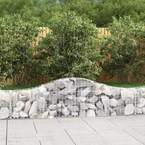 Ensemble de 2 paniers gabions extra larges en fer galvanisé argenté pour abris et rangements - Product Image 1