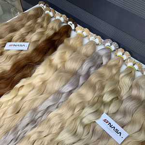 Extensions de cheveux humains 100% vierges Remy, texture ondulée douce et soyeuse, kératine vietnamienne pré-collée, double épaisseur, NasaHair - Product Image 1