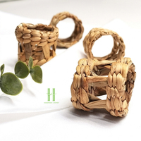 Meilleurs Anneaux de Serviette Ronds en Jonc de Mer Écologiques en Gros, Sets de Table Bohèmes en Osier Tressé pour Décoration de Table de HNH CRAFT
