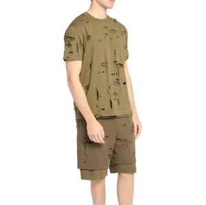 T-shirts pour hommes 100 % coton tricoté, coupe décontractée, effet vieilli, épaules tombantes, doux, écologiques, séchage rapide, prix de gros - Product Image 1