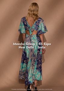 เดรสแม็กซี่คอวีลึกสำหรับผู้หญิงพร้อมเชือกผูกด้านหลังพิมพ์ลายดอกไม้เดรสยาวโบโฮพลิ้วไหวพร้อมแขนระบายคละสี - Product Image 2