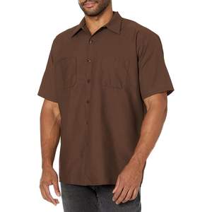 Custom Men's Short Sleeve Enhanced Visibility Work <b>Shirt</b> 100% Cotton Breathable <b>Flame</b> Retardant Workwear with EN Certificate - Product Image 3