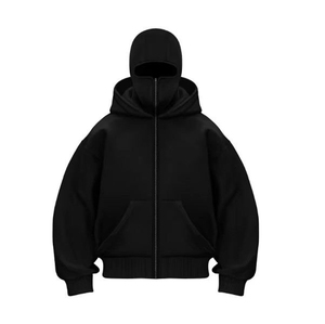 Cotton Fleece <b>Men's</b> Hoodie Custom Logo Embroidered Double Hood Double Layer <b>Pullover</b> Hoodie for <b>men</b> with Full Zip up <b>Men</b> Hoodies - Product Image 1