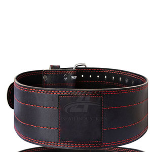 Cinturón de levantamiento de pesas ajustable de cuero para hombre, cinturón de soporte lumbar con logotipo personalizado para entrenamiento de fuerza y fitness. - Product Image 3