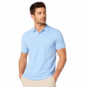 Polo homme en tissu doux et respirant, idéal pour un usage quotidien, coupe confortable, look élégant pour les hommes modernes. - Product Image 1