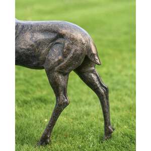 Figurine de cerf en bronze au prix d'usine, sculpture de renne grandeur nature faite à la main pour la décoration de Noël - Product Image 3