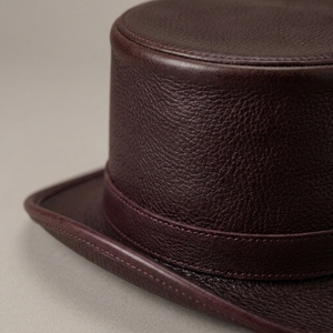 Chapeaux Bob en Cuir Pleine Fleur Véritable Personnalisables avec Logo OEM pour Hommes et Femmes, Style Vintage Steampunk, Vente en Gros - Product Image 6