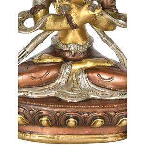 8 pouces divinité bouddhiste tibétaine Vajradhara Statue Sculpture en laiton faite à la main pour les cadeaux Fabriqué en Inde - Product Image 1