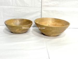 Tazón para Ensalada de Madera Esmaltada Ecológica, Estilo Moderno, Venta al por Mayor, OEM, ODM, Nuevo, Artesanía I K - Product Image 3