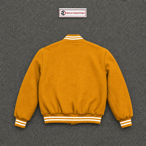 <b>MEN</b> GOLD VARSITY <b>JACKET</b> CLASSIC LETTERMAN <b>LIGHTWEIGHT</b> BOMBER STYLISH VARSITY <b>JACKET</b> WINTER STREETWEAR Regular Fit Casual Autumn - Product Image 6