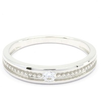 Meilleures ventes, bagues de mariage en or blanc 18 carats avec diamants 100% naturels, design classique et populaire, ensemble pour couple, coupe brillante 0,08 ct, sur mesure