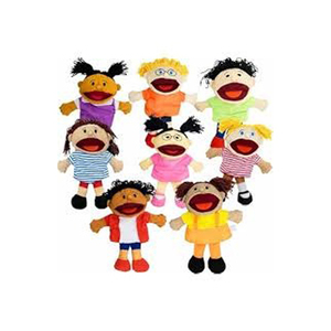 Plush Puppet With Orange Vest And Black Hair <b>Soft</b> <b>Stuffed</b> <b>Toy</b> For Kids Age 2 To 4 Years Unisex - Product Image 5