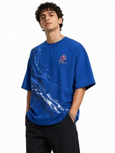 เสื้อยืดแฟชั่นลำลองสำหรับผู้ชาย ใส่ได้ทุกวัน ออกกำลังกายกลางแจ้ง ทรงโอเวอร์ไซส์ ผ้าถัก ดีไซน์เรียบง่าย สไตล์วินเทจ ผ้าฝ้ายฟอก ทรงหลวม - Product Image 3