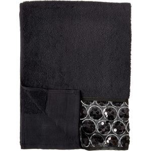 Set di Asciugamani da Bagno di Lusso Moderno, 3 Pezzi, Design Contemporaneo, Asciugamani Neri Luccicanti, Include Asciugamano per Mani e Asciugamano per Viso - Product Image 4