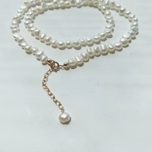 Collar de Perlas de Agua Dulce Barrocas de Alta Calidad, Chapado en Oro de Plata 925, Estilo Retro Simple, Cadena Corta para Clavícula - Product Image 3
