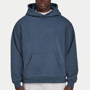 Sudadera con Capucha de Felpa Francesa Gruesa de Algodón para Hombre, de Alta Calidad, Lisa, Estilo Urbano, con Logotipo Personalizado - Product Image 4