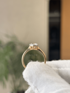 Anillo de Compromiso de Lujo de Oro de 18 Quilates con Diamante Cultivado en Laboratorio Toi Et Moi, Talla Esmeralda de 2.243 Quilates, Dos Piedras, Anillo de Boda - Product Image 2