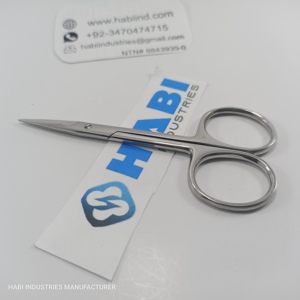 Ciseaux à cuticules professionnels de haute qualité en acier inoxydable, logo personnalisé, pour droitiers, mini-ciseaux à broder, outils de manucure - Product Image 1