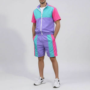 OEM Custom Hooded Waterproof Windbreaker <b>Jacket</b> Shorts Set Lightweight Outdoor Sportswear for <b>Men</b> <b>Summer</b> - Product Image 1