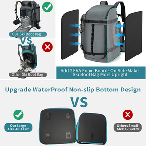 Bolsa de esquí plegable con acolchado suave y costuras reforzadas para mayor durabilidad, bolsa para equipo de esquí con longitud ajustable - Product Image 4